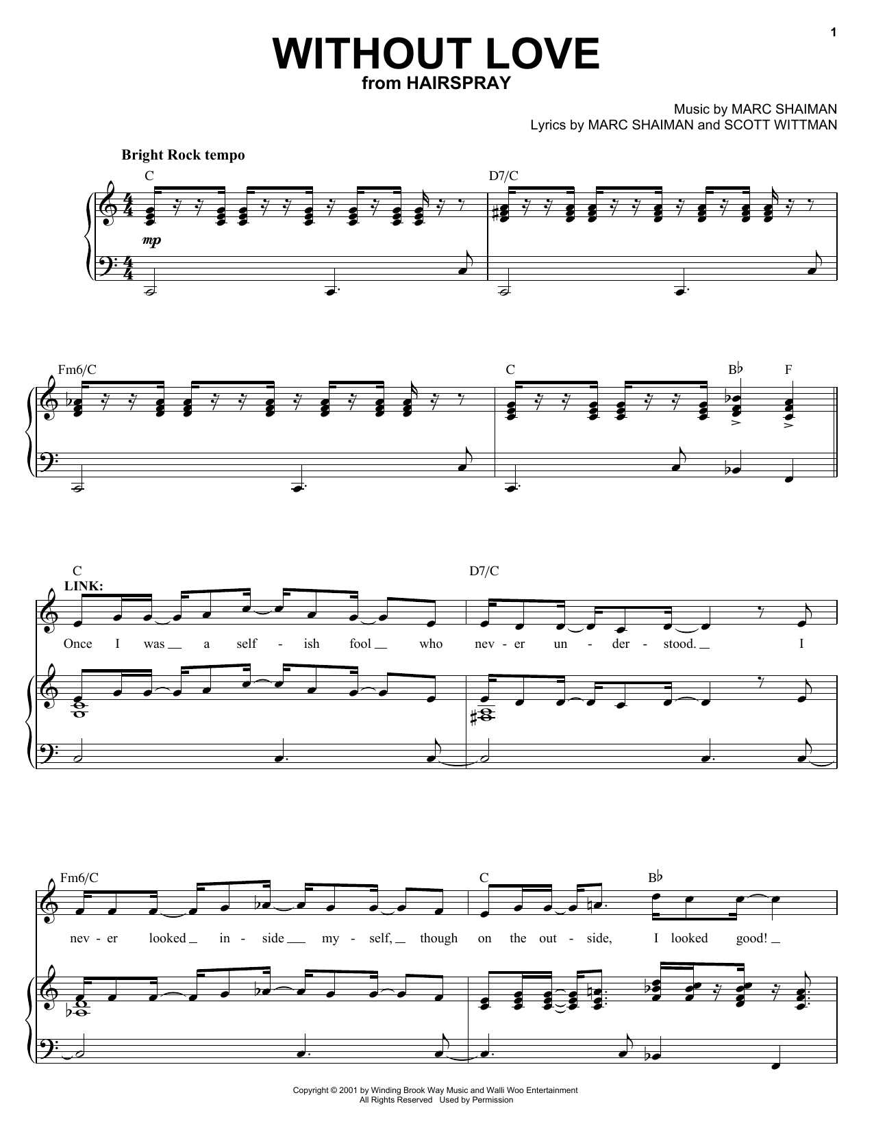 Preview Marc Shaiman Without Love Musicals sheet music, notes and chords for Piano & Vocal, SKU: 25318 sheet music, piano notes, chords, guitar tabs, score, transpose, transcribe, how to play, guide, download, learn, tutorial, progression, song, artist, awards, billboard, mtv, vh1, tour, single, album, release