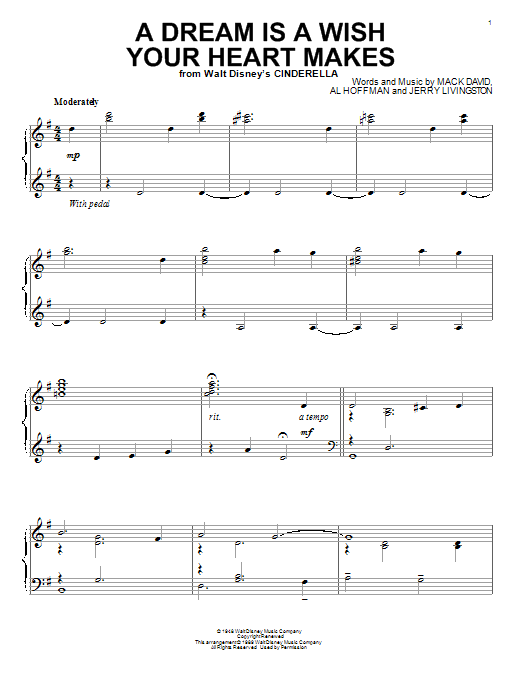 Preview Ilene Woods A Dream Is A Wish Your Heart Makes Pop sheet music, notes and chords for Piano, SKU: 25632 sheet music, piano notes, chords, guitar tabs, score, transpose, transcribe, how to play, guide, download, learn, tutorial, progression, song, artist, awards, billboard, mtv, vh1, tour, single, album, release