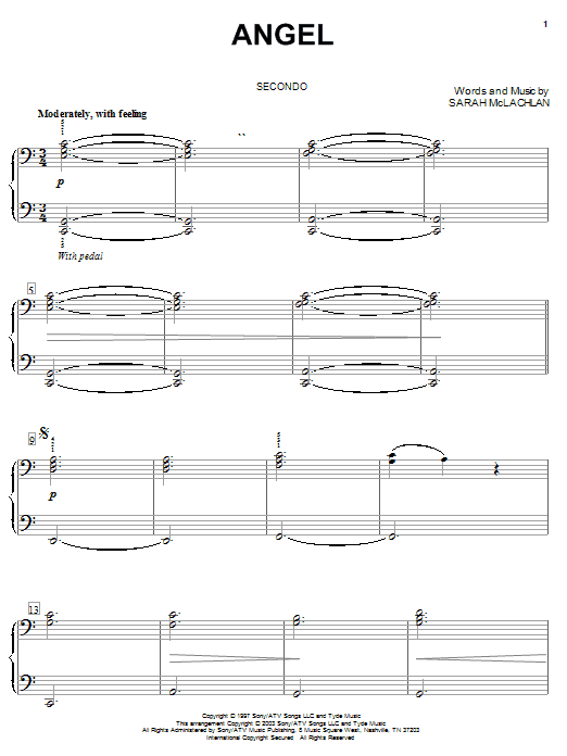 Preview Sarah McLachlan Angel Rock sheet music, notes and chords for Piano Duet, SKU: 25654 sheet music, piano notes, chords, guitar tabs, score, transpose, transcribe, how to play, guide, download, learn, tutorial, progression, song, artist, awards, billboard, mtv, vh1, tour, single, album, release