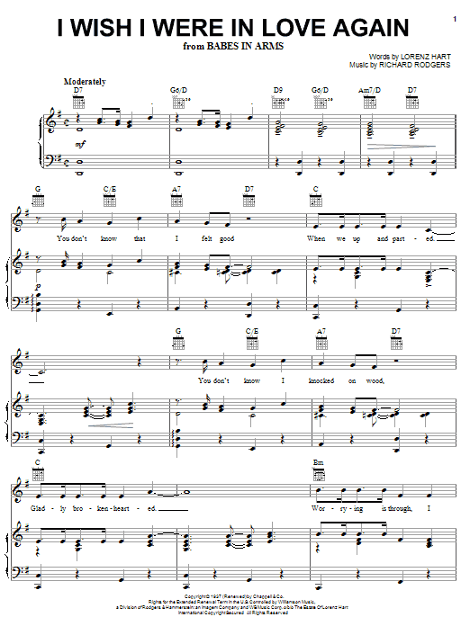 Preview Frank Sinatra I Wish I Were In Love Again Pop sheet music, notes and chords for Piano, Vocal & Guitar (Right-Hand Melody), SKU: 25678 sheet music, piano notes, chords, guitar tabs, score, transpose, transcribe, how to play, guide, download, learn, tutorial, progression, song, artist, awards, billboard, mtv, vh1, tour, single, album, release