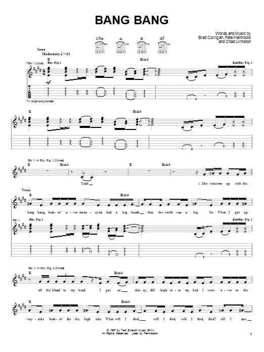 Preview Dispatch Bang Bang Rock sheet music, notes and chords for Guitar Tab, SKU: 25725 sheet music, piano notes, chords, guitar tabs, score, transpose, transcribe, how to play, guide, download, learn, tutorial, progression, song, artist, awards, billboard, mtv, vh1, tour, single, album, release