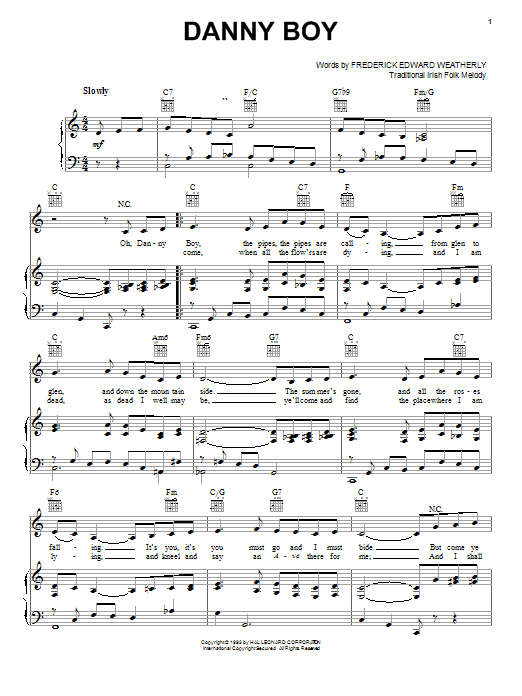 Preview Irish Folksong Danny Boy World sheet music, notes and chords for Piano, Vocal & Guitar (Right-Hand Melody), SKU: 25941 sheet music, piano notes, chords, guitar tabs, score, transpose, transcribe, how to play, guide, download, learn, tutorial, progression, song, artist, awards, billboard, mtv, vh1, tour, single, album, release