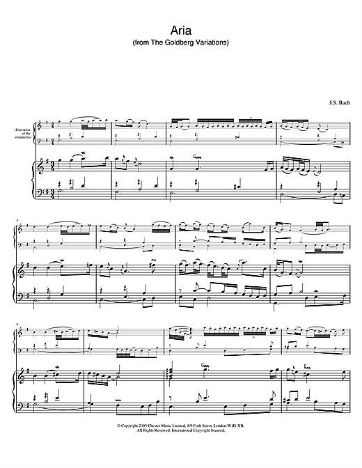 Preview Johann Sebastian Bach Aria (from The Goldberg Variations) Pastoral sheet music, notes and chords for Piano, SKU: 25990 sheet music, piano notes, chords, guitar tabs, score, transpose, transcribe, how to play, guide, download, learn, tutorial, progression, song, artist, awards, billboard, mtv, vh1, tour, single, album, release