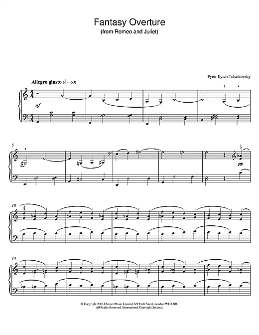 Preview Pyotr Ilyich Tchaikovsky Fantasy Overture (from Romeo And Juliet) Classical sheet music, notes and chords for Piano, SKU: 26045 sheet music, piano notes, chords, guitar tabs, score, transpose, transcribe, how to play, guide, download, learn, tutorial, progression, song, artist, awards, billboard, mtv, vh1, tour, single, album, release