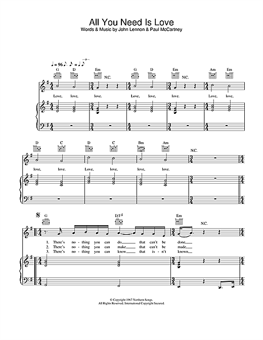 Preview Lynden David Hall All You Need Is Love R & B sheet music, notes and chords for Piano, Vocal & Guitar, SKU: 26087 sheet music, piano notes, chords, guitar tabs, score, transpose, transcribe, how to play, guide, download, learn, tutorial, progression, song, artist, awards, billboard, mtv, vh1, tour, single, album, release