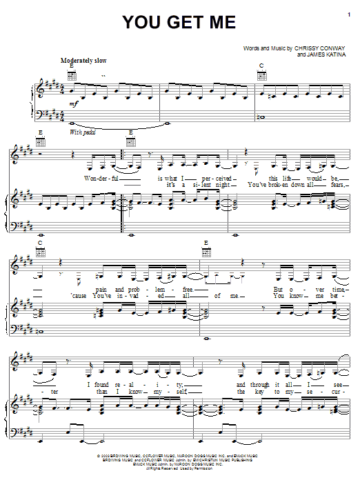 Preview ZOEgirl You Get Me Religious sheet music, notes and chords for Piano, Vocal & Guitar (Right-Hand Melody), SKU: 26106 sheet music, piano notes, chords, guitar tabs, score, transpose, transcribe, how to play, guide, download, learn, tutorial, progression, song, artist, awards, billboard, mtv, vh1, tour, single, album, release