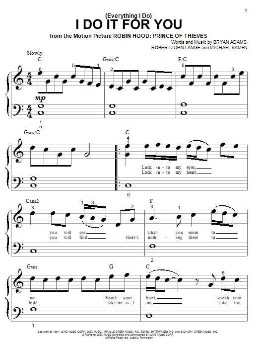 Preview Bryan Adams (Everything I Do) I Do It For You Rock sheet music, notes and chords for Piano (Big Notes), SKU: 26156 sheet music, piano notes, chords, guitar tabs, score, transpose, transcribe, how to play, guide, download, learn, tutorial, progression, song, artist, awards, billboard, mtv, vh1, tour, single, album, release