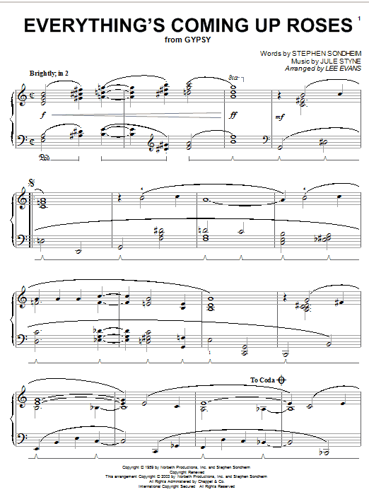 Preview Count Basie Everything's Coming Up Roses Country sheet music, notes and chords for Piano, SKU: 26213 sheet music, piano notes, chords, guitar tabs, score, transpose, transcribe, how to play, guide, download, learn, tutorial, progression, song, artist, awards, billboard, mtv, vh1, tour, single, album, release