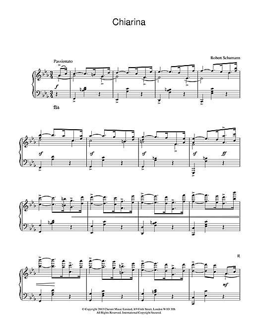 Preview Robert Schumann Chiarina Classical sheet music, notes and chords for Piano, SKU: 26473 sheet music, piano notes, chords, guitar tabs, score, transpose, transcribe, how to play, guide, download, learn, tutorial, progression, song, artist, awards, billboard, mtv, vh1, tour, single, album, release