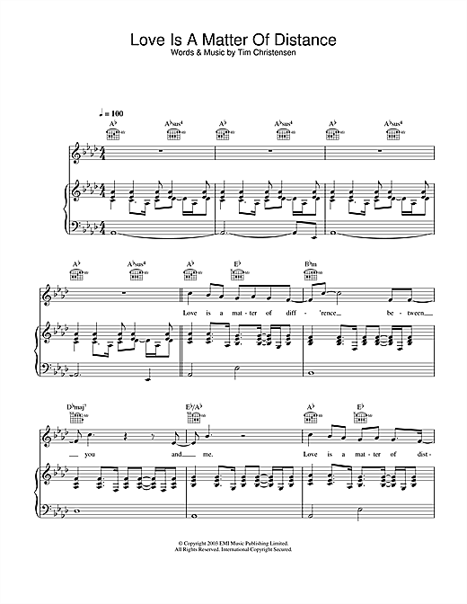 Preview Will Young Love Is A Matter Of Distance Pop sheet music, notes and chords for Piano, Vocal & Guitar, SKU: 26503 sheet music, piano notes, chords, guitar tabs, score, transpose, transcribe, how to play, guide, download, learn, tutorial, progression, song, artist, awards, billboard, mtv, vh1, tour, single, album, release