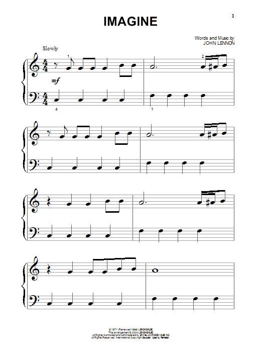 Preview John Lennon Imagine Folk sheet music, notes and chords for Piano (Big Notes), SKU: 26557 sheet music, piano notes, chords, guitar tabs, score, transpose, transcribe, how to play, guide, download, learn, tutorial, progression, song, artist, awards, billboard, mtv, vh1, tour, single, album, release