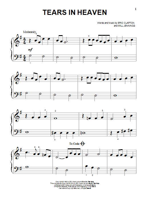 Preview Eric Clapton Tears In Heaven Rock sheet music, notes and chords for Piano (Big Notes), SKU: 26560 sheet music, piano notes, chords, guitar tabs, score, transpose, transcribe, how to play, guide, download, learn, tutorial, progression, song, artist, awards, billboard, mtv, vh1, tour, single, album, release