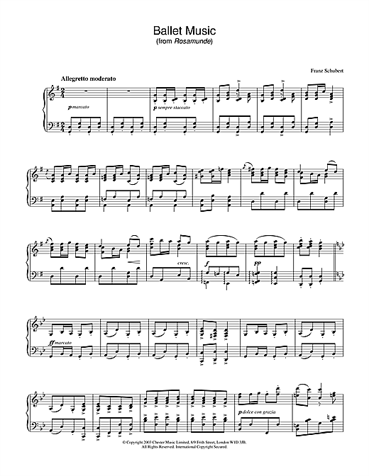 Preview Franz Schubert Ballet Music in G (from 'Rosamunde') Classical sheet music, notes and chords for Piano, SKU: 26591 sheet music, piano notes, chords, guitar tabs, score, transpose, transcribe, how to play, guide, download, learn, tutorial, progression, song, artist, awards, billboard, mtv, vh1, tour, single, album, release