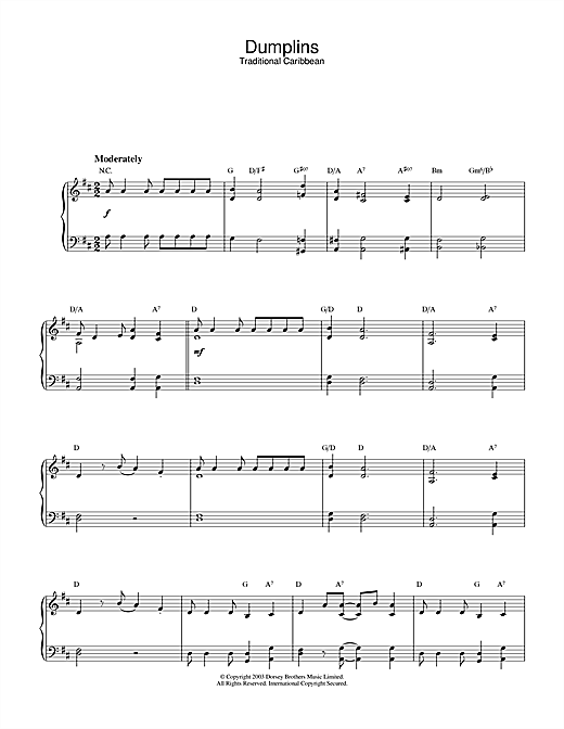 Preview Traditional Dumplins Folk sheet music, notes and chords for Piano, SKU: 26593 sheet music, piano notes, chords, guitar tabs, score, transpose, transcribe, how to play, guide, download, learn, tutorial, progression, song, artist, awards, billboard, mtv, vh1, tour, single, album, release