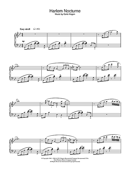 Preview Johnny Otis Harlem Nocturne Rock N Roll sheet music, notes and chords for Piano, SKU: 26674 sheet music, piano notes, chords, guitar tabs, score, transpose, transcribe, how to play, guide, download, learn, tutorial, progression, song, artist, awards, billboard, mtv, vh1, tour, single, album, release