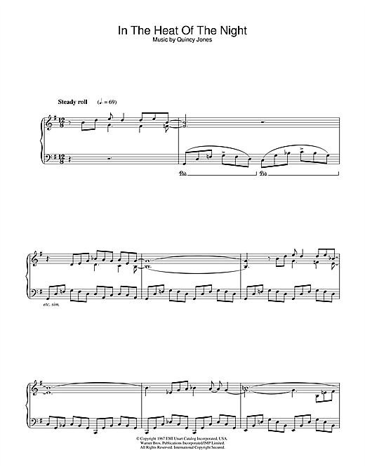 Preview Count Basie In The Heat Of The Night Jazz sheet music, notes and chords for Piano, SKU: 26677 sheet music, piano notes, chords, guitar tabs, score, transpose, transcribe, how to play, guide, download, learn, tutorial, progression, song, artist, awards, billboard, mtv, vh1, tour, single, album, release