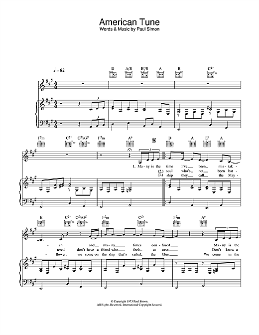 Preview Eva Cassidy American Tune Jazz sheet music, notes and chords for Piano, Vocal & Guitar, SKU: 26691 sheet music, piano notes, chords, guitar tabs, score, transpose, transcribe, how to play, guide, download, learn, tutorial, progression, song, artist, awards, billboard, mtv, vh1, tour, single, album, release