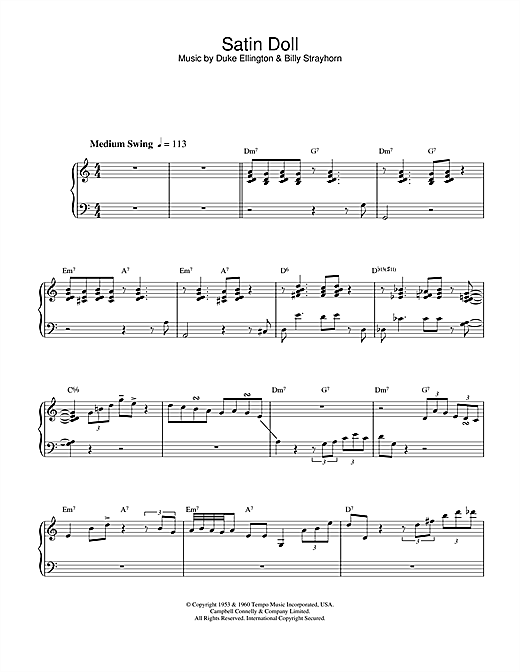 Preview Nina Simone Satin Doll Jazz sheet music, notes and chords for Piano, SKU: 26775 sheet music, piano notes, chords, guitar tabs, score, transpose, transcribe, how to play, guide, download, learn, tutorial, progression, song, artist, awards, billboard, mtv, vh1, tour, single, album, release