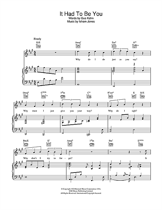 Preview Rod Stewart It Had To Be You Pop sheet music, notes and chords for Piano, Vocal & Guitar, SKU: 26807 sheet music, piano notes, chords, guitar tabs, score, transpose, transcribe, how to play, guide, download, learn, tutorial, progression, song, artist, awards, billboard, mtv, vh1, tour, single, album, release
