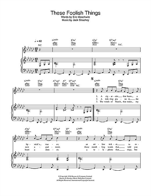 Preview Rod Stewart These Foolish Things Pop sheet music, notes and chords for Piano, Vocal & Guitar, SKU: 26816 sheet music, piano notes, chords, guitar tabs, score, transpose, transcribe, how to play, guide, download, learn, tutorial, progression, song, artist, awards, billboard, mtv, vh1, tour, single, album, release