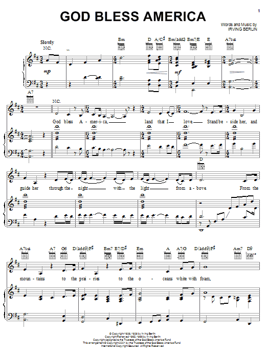 Preview Celine Dion God Bless America Religious sheet music, notes and chords for Piano, Vocal & Guitar (Right-Hand Melody), SKU: 26980 sheet music, piano notes, chords, guitar tabs, score, transpose, transcribe, how to play, guide, download, learn, tutorial, progression, song, artist, awards, billboard, mtv, vh1, tour, single, album, release