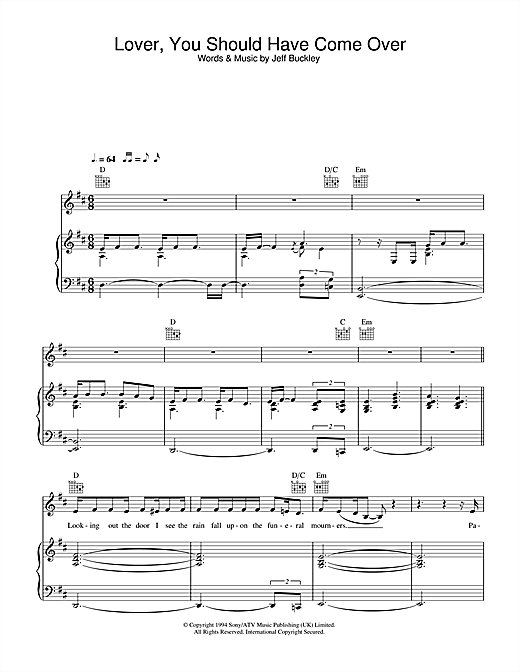 Preview Jamie Cullum Lover, You Should Have Come Over Jazz sheet music, notes and chords for Piano, Vocal & Guitar, SKU: 27027 sheet music, piano notes, chords, guitar tabs, score, transpose, transcribe, how to play, guide, download, learn, tutorial, progression, song, artist, awards, billboard, mtv, vh1, tour, single, album, release