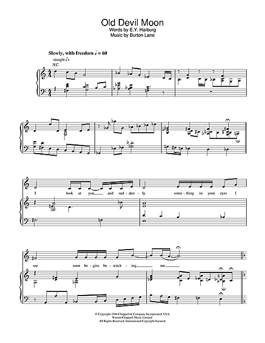 Preview Jamie Cullum Old Devil Moon Jazz sheet music, notes and chords for Piano, Vocal & Guitar, SKU: 27028 sheet music, piano notes, chords, guitar tabs, score, transpose, transcribe, how to play, guide, download, learn, tutorial, progression, song, artist, awards, billboard, mtv, vh1, tour, single, album, release