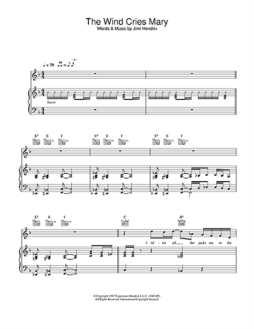 Preview Jamie Cullum The Wind Cries Mary Jazz sheet music, notes and chords for Piano, Vocal & Guitar, SKU: 27032 sheet music, piano notes, chords, guitar tabs, score, transpose, transcribe, how to play, guide, download, learn, tutorial, progression, song, artist, awards, billboard, mtv, vh1, tour, single, album, release