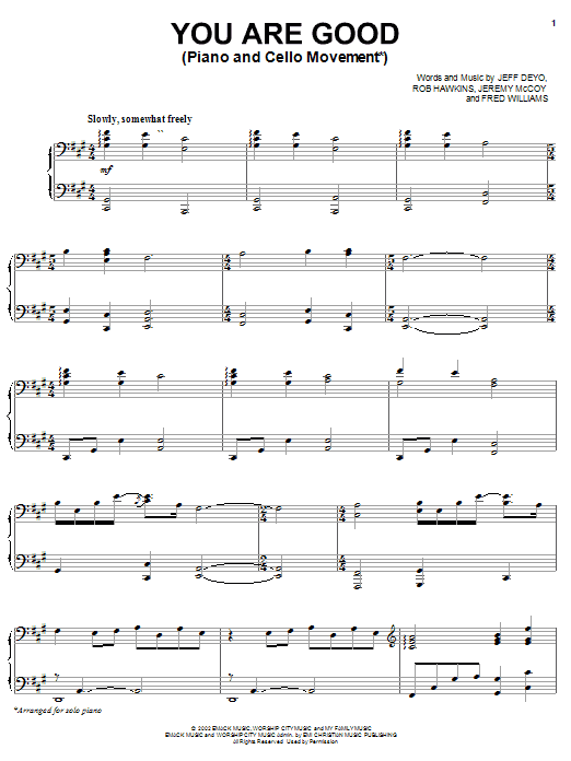 Preview Jeff Deyo You Are Good 2 Rock sheet music, notes and chords for Piano, Vocal & Guitar (Right-Hand Melody), SKU: 27088 sheet music, piano notes, chords, guitar tabs, score, transpose, transcribe, how to play, guide, download, learn, tutorial, progression, song, artist, awards, billboard, mtv, vh1, tour, single, album, release