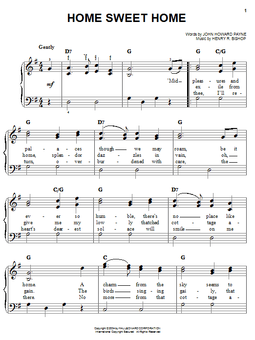 Preview John Howard Payne Home Sweet Home Jazz sheet music, notes and chords for Easy Piano, SKU: 27183 sheet music, piano notes, chords, guitar tabs, score, transpose, transcribe, how to play, guide, download, learn, tutorial, progression, song, artist, awards, billboard, mtv, vh1, tour, single, album, release
