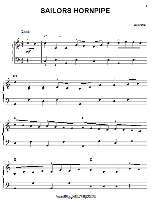 Preview Traditional The Sailor's Hornpipe World sheet music, notes and chords for Easy Piano, SKU: 27210 sheet music, piano notes, chords, guitar tabs, score, transpose, transcribe, how to play, guide, download, learn, tutorial, progression, song, artist, awards, billboard, mtv, vh1, tour, single, album, release