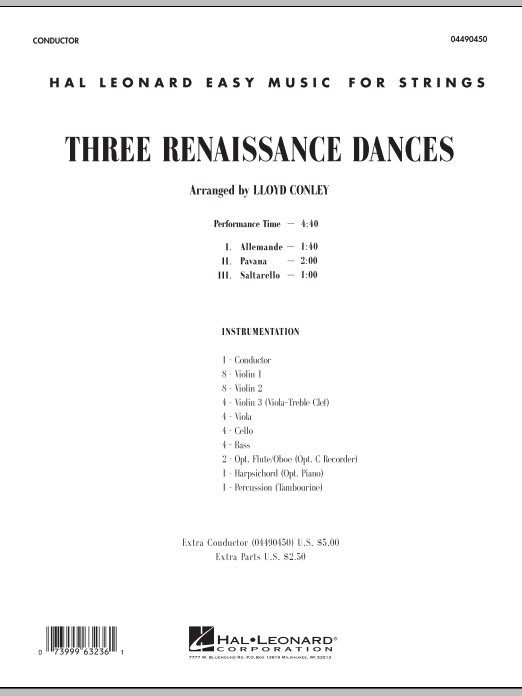 Preview Lloyd Conley Three Renaissance Dances - Conductor Score (Full Score) Renaissance sheet music, notes and chords for Orchestra, SKU: 287348 sheet music, piano notes, chords, guitar tabs, score, transpose, transcribe, how to play, guide, download, learn, tutorial, progression, song, artist, awards, billboard, mtv, vh1, tour, single, album, release