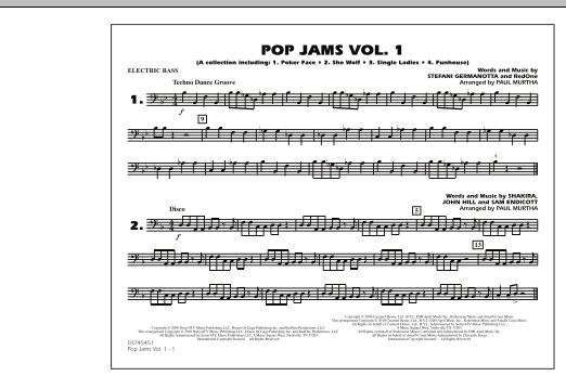 Preview Paul Murtha Pop Jams: Vol. 1 - Electric Bass Pop sheet music, notes and chords for Marching Band, SKU: 288677 sheet music, piano notes, chords, guitar tabs, score, transpose, transcribe, how to play, guide, download, learn, tutorial, progression, song, artist, awards, billboard, mtv, vh1, tour, single, album, release