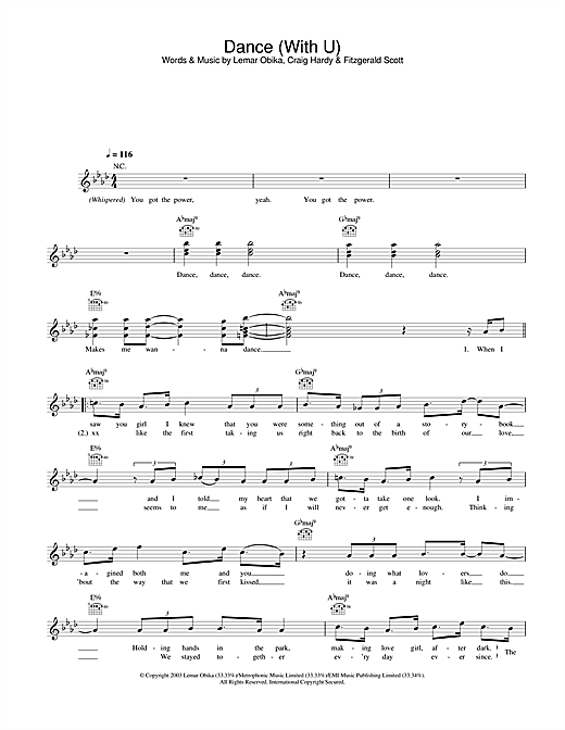 Preview Lemar Dance (With U) R & B sheet music, notes and chords for Melody Line, Lyrics & Chords, SKU: 31662 sheet music, piano notes, chords, guitar tabs, score, transpose, transcribe, how to play, guide, download, learn, tutorial, progression, song, artist, awards, billboard, mtv, vh1, tour, single, album, release