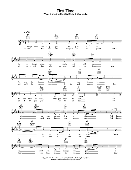 Preview Beverley Knight First Time R & B sheet music, notes and chords for Melody Line, Lyrics & Chords, SKU: 31682 sheet music, piano notes, chords, guitar tabs, score, transpose, transcribe, how to play, guide, download, learn, tutorial, progression, song, artist, awards, billboard, mtv, vh1, tour, single, album, release