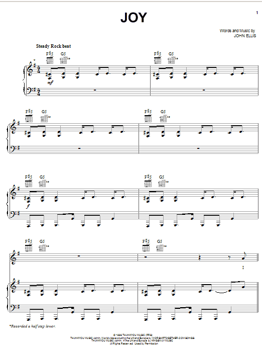 Preview Tree63 Joy Pop sheet music, notes and chords for Piano, Vocal & Guitar (Right-Hand Melody), SKU: 31688 sheet music, piano notes, chords, guitar tabs, score, transpose, transcribe, how to play, guide, download, learn, tutorial, progression, song, artist, awards, billboard, mtv, vh1, tour, single, album, release