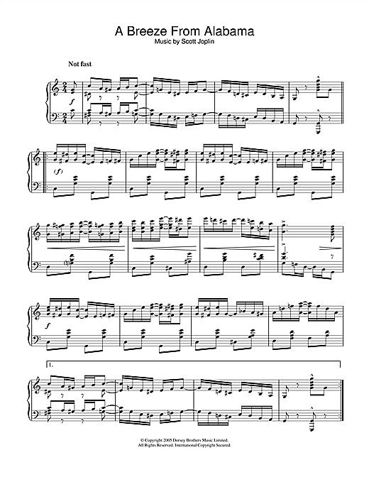 Preview Scott Joplin A Breeze From Alabama Ragtime sheet music, notes and chords for Piano, SKU: 31804 sheet music, piano notes, chords, guitar tabs, score, transpose, transcribe, how to play, guide, download, learn, tutorial, progression, song, artist, awards, billboard, mtv, vh1, tour, single, album, release