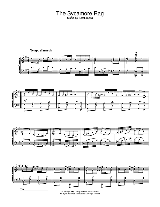 Preview Scott Joplin The Sycamore Ragtime sheet music, notes and chords for Piano, SKU: 31817 sheet music, piano notes, chords, guitar tabs, score, transpose, transcribe, how to play, guide, download, learn, tutorial, progression, song, artist, awards, billboard, mtv, vh1, tour, single, album, release