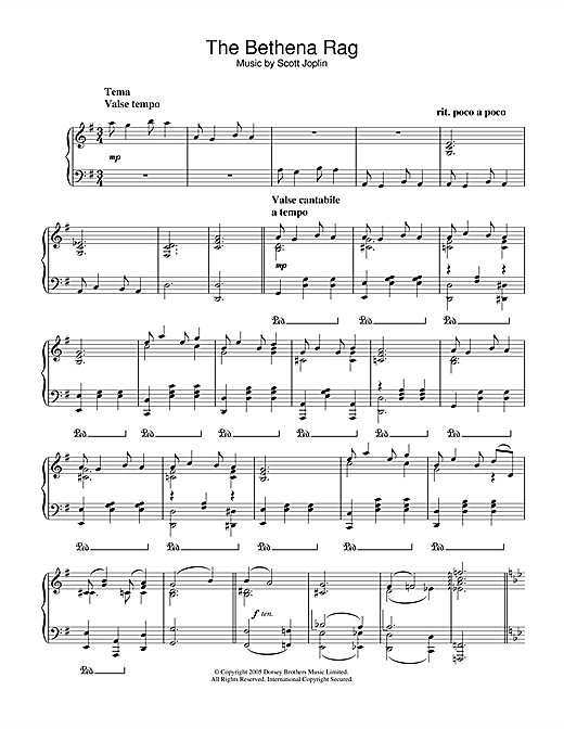 Preview Scott Joplin Bethena Rag Ragtime sheet music, notes and chords for Piano, SKU: 31825 sheet music, piano notes, chords, guitar tabs, score, transpose, transcribe, how to play, guide, download, learn, tutorial, progression, song, artist, awards, billboard, mtv, vh1, tour, single, album, release