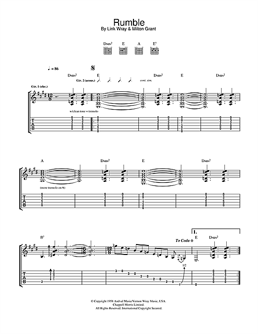 Preview Link Wray Rumble Rock sheet music, notes and chords for Guitar Tab, SKU: 31845 sheet music, piano notes, chords, guitar tabs, score, transpose, transcribe, how to play, guide, download, learn, tutorial, progression, song, artist, awards, billboard, mtv, vh1, tour, single, album, release