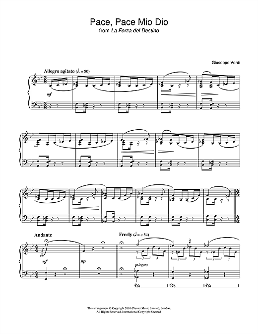 Preview Giuseppe Verdi Pace, Pace Mio Dio from 'la Forza Del Destino' Classical sheet music, notes and chords for Piano, SKU: 31863 sheet music, piano notes, chords, guitar tabs, score, transpose, transcribe, how to play, guide, download, learn, tutorial, progression, song, artist, awards, billboard, mtv, vh1, tour, single, album, release