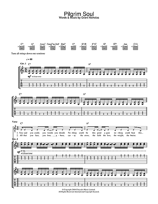 Preview Feeder Pilgrim Soul Rock sheet music, notes and chords for Guitar Tab, SKU: 31902 sheet music, piano notes, chords, guitar tabs, score, transpose, transcribe, how to play, guide, download, learn, tutorial, progression, song, artist, awards, billboard, mtv, vh1, tour, single, album, release