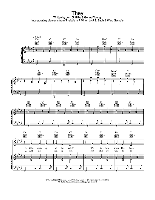 Preview Jem They Pop sheet music, notes and chords for Piano, Vocal & Guitar (Right-Hand Melody), SKU: 31905 sheet music, piano notes, chords, guitar tabs, score, transpose, transcribe, how to play, guide, download, learn, tutorial, progression, song, artist, awards, billboard, mtv, vh1, tour, single, album, release