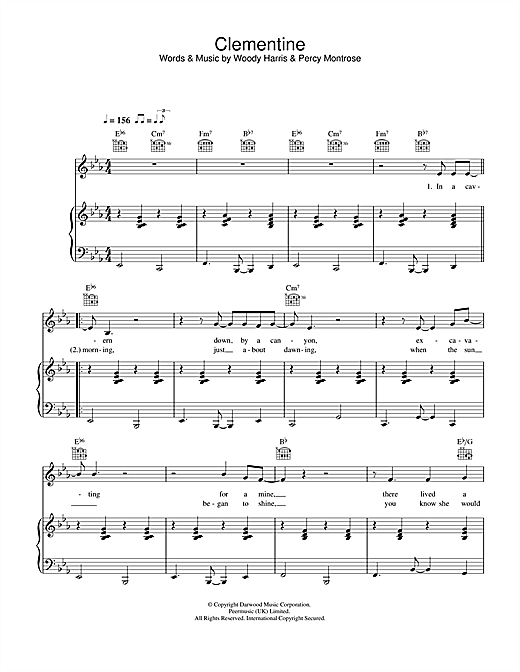 Preview Bobby Darin Clementine Swing sheet music, notes and chords for Piano, Vocal & Guitar, SKU: 31967 sheet music, piano notes, chords, guitar tabs, score, transpose, transcribe, how to play, guide, download, learn, tutorial, progression, song, artist, awards, billboard, mtv, vh1, tour, single, album, release