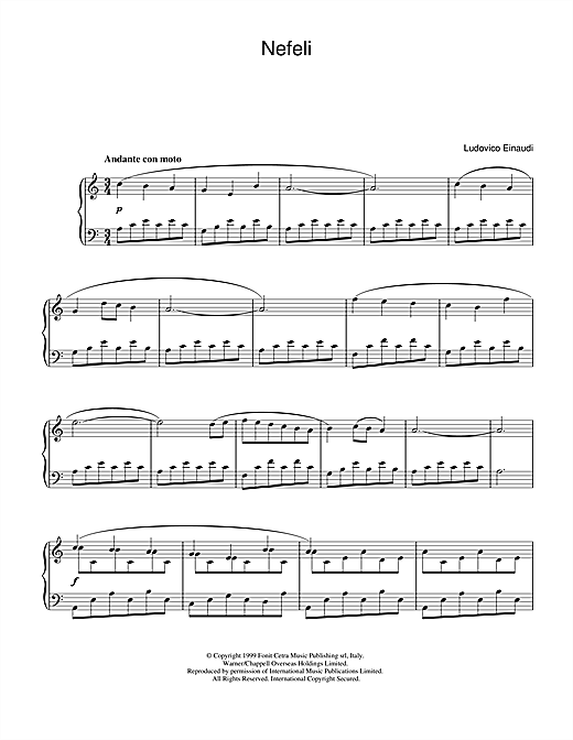 Preview Ludovico Einaudi Nefeli Classical sheet music, notes and chords for Piano, SKU: 31975 sheet music, piano notes, chords, guitar tabs, score, transpose, transcribe, how to play, guide, download, learn, tutorial, progression, song, artist, awards, billboard, mtv, vh1, tour, single, album, release