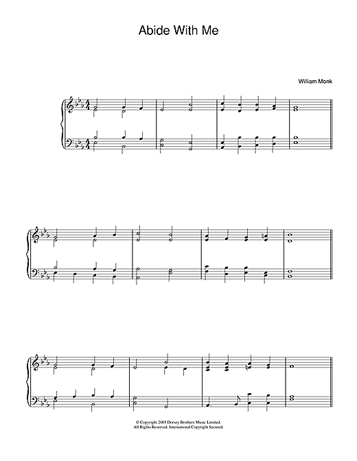Preview William H. Monk Abide With Me Classical sheet music, notes and chords for Piano, SKU: 32044 sheet music, piano notes, chords, guitar tabs, score, transpose, transcribe, how to play, guide, download, learn, tutorial, progression, song, artist, awards, billboard, mtv, vh1, tour, single, album, release