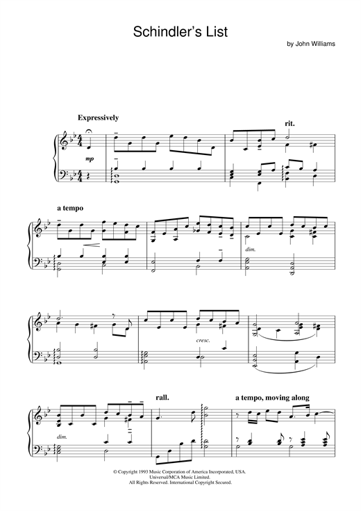 Preview John Williams Schindler's List Film and TV sheet music, notes and chords for Piano, SKU: 32059 sheet music, piano notes, chords, guitar tabs, score, transpose, transcribe, how to play, guide, download, learn, tutorial, progression, song, artist, awards, billboard, mtv, vh1, tour, single, album, release
