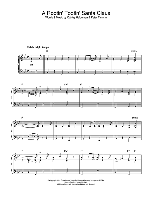 Preview Tennessee Ernie Ford A Rootin' Tootin' Santa Claus Country sheet music, notes and chords for Piano, SKU: 32083 sheet music, piano notes, chords, guitar tabs, score, transpose, transcribe, how to play, guide, download, learn, tutorial, progression, song, artist, awards, billboard, mtv, vh1, tour, single, album, release