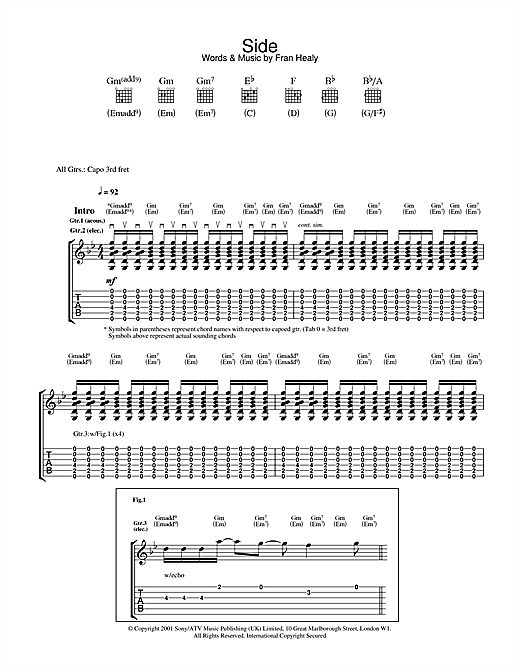 Preview Travis Side Rock sheet music, notes and chords for Guitar Tab, SKU: 32116 sheet music, piano notes, chords, guitar tabs, score, transpose, transcribe, how to play, guide, download, learn, tutorial, progression, song, artist, awards, billboard, mtv, vh1, tour, single, album, release