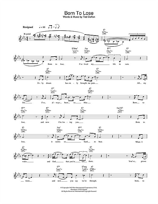 Preview Ray Charles Born To Lose Soul sheet music, notes and chords for Melody Line, Lyrics & Chords, SKU: 32141 sheet music, piano notes, chords, guitar tabs, score, transpose, transcribe, how to play, guide, download, learn, tutorial, progression, song, artist, awards, billboard, mtv, vh1, tour, single, album, release
